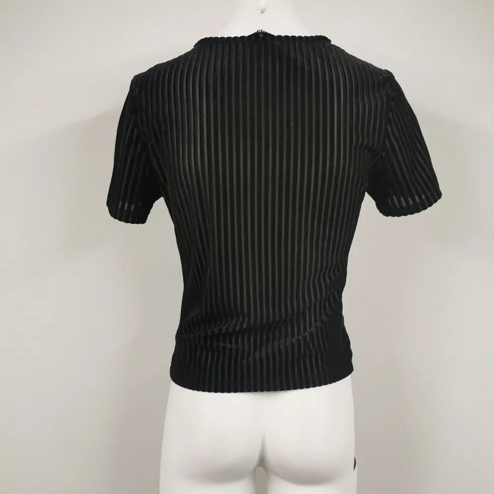 Shein Velvet Ribbed  Top - Picture 3 of 4